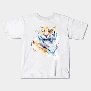 Siberian Tiger Upward Gaze Kids T-Shirt